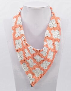 HANDMADE INDIA CLOVER SEEDBEAD SCARF NECKLACE